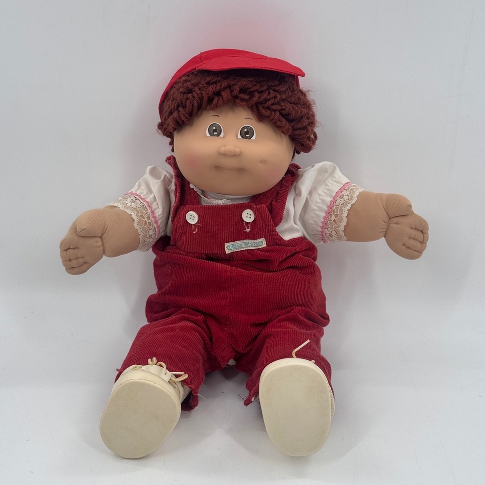 Vintage 1980s Cabbage Patch Kids Yarn Hair Doll Coleco Original Outfit